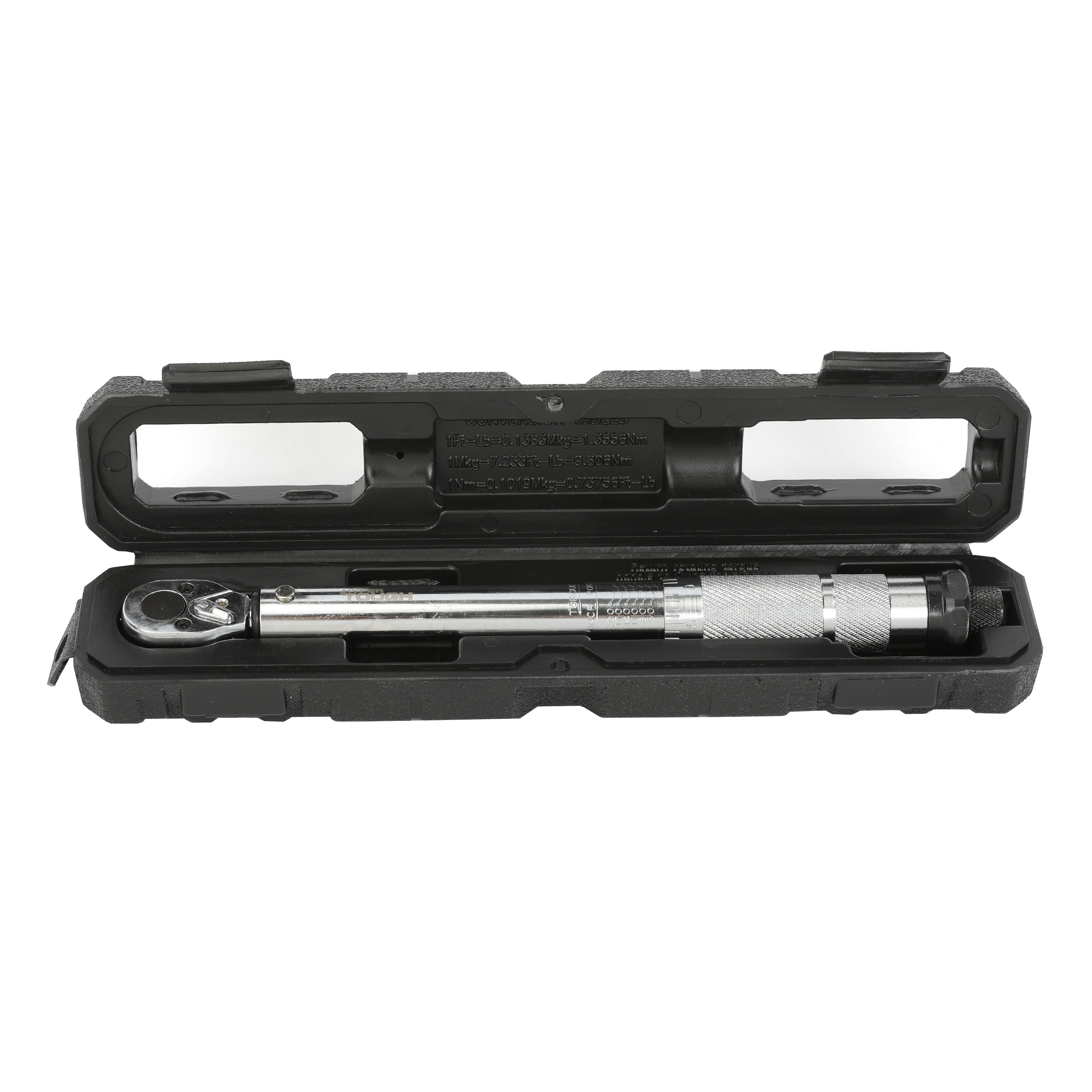 Hyper Tough 1/4-inch Drive Torque Wrench with Storage Case, 35-200 in-lbs