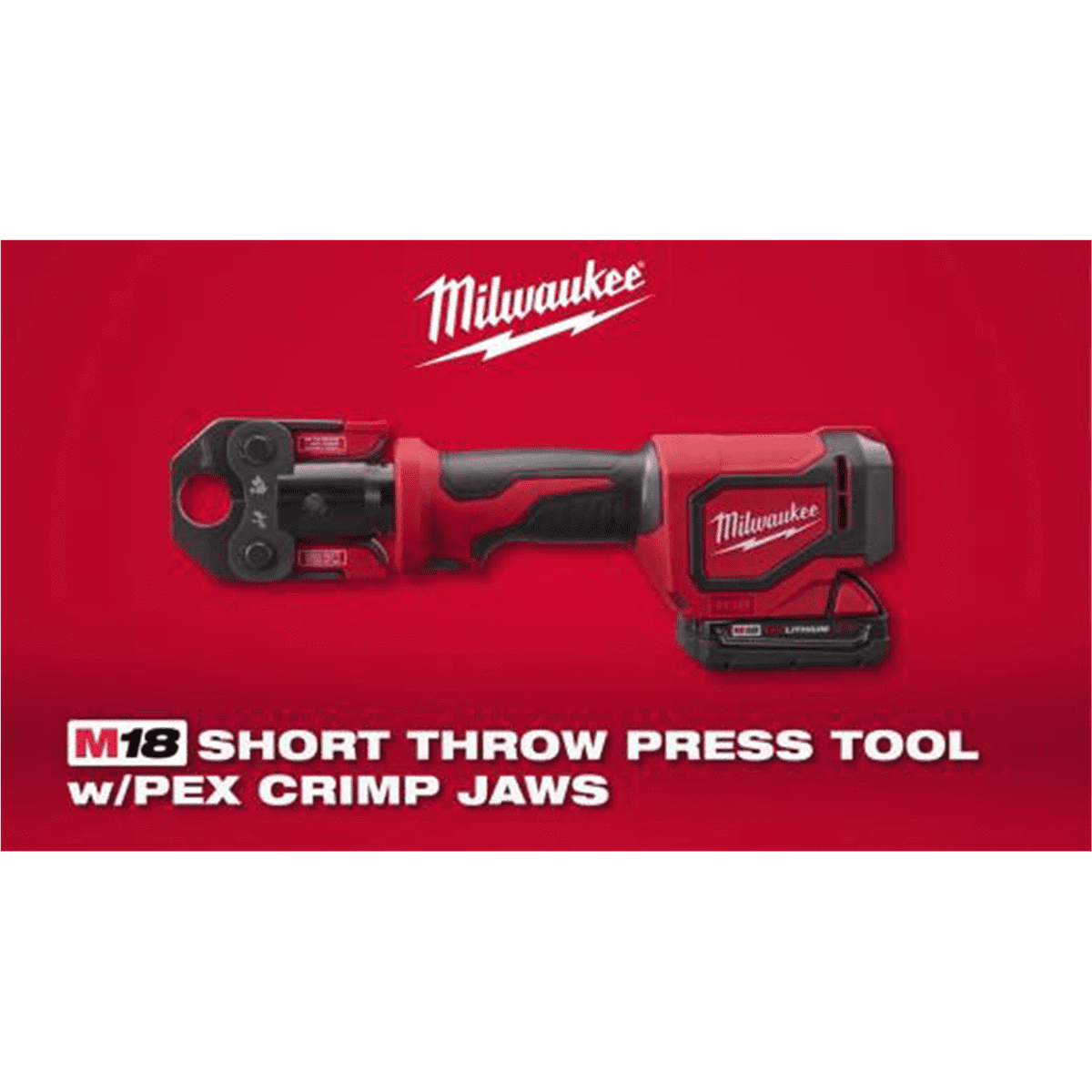 Milwaukee Tool M18 Short Throw Press Tool Kit with PEX Crimp Jaws