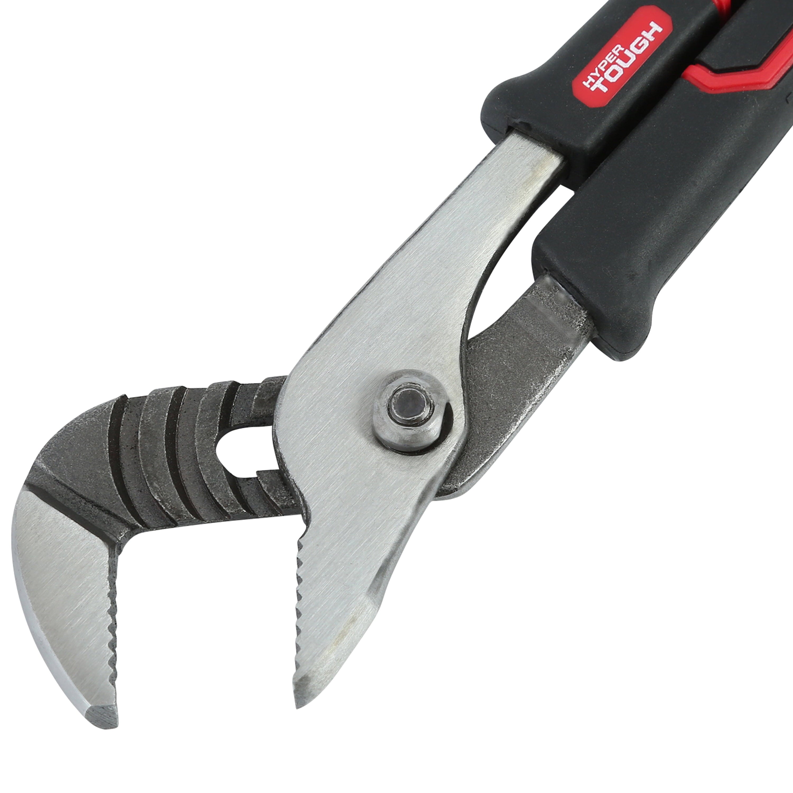 Hyper Tough 8-inch Groove Joint Pliers with Ergonomic Comfort Grips, Black 5368V