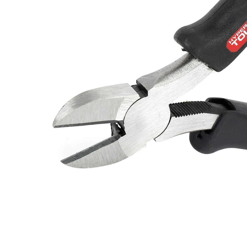Hyper Tough 6-Inch Diagonal Cutting Pliers with Ergonomic Soft Grip Handles
