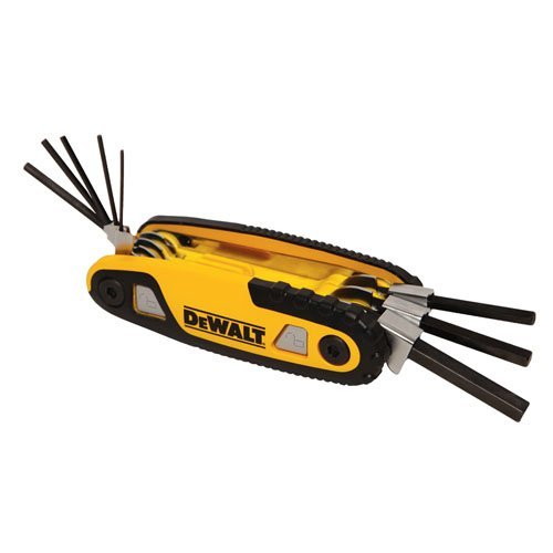 DEWALT Folding Hex Key Set MM - Locking, Folding Design - Assorted Size, Multicolor