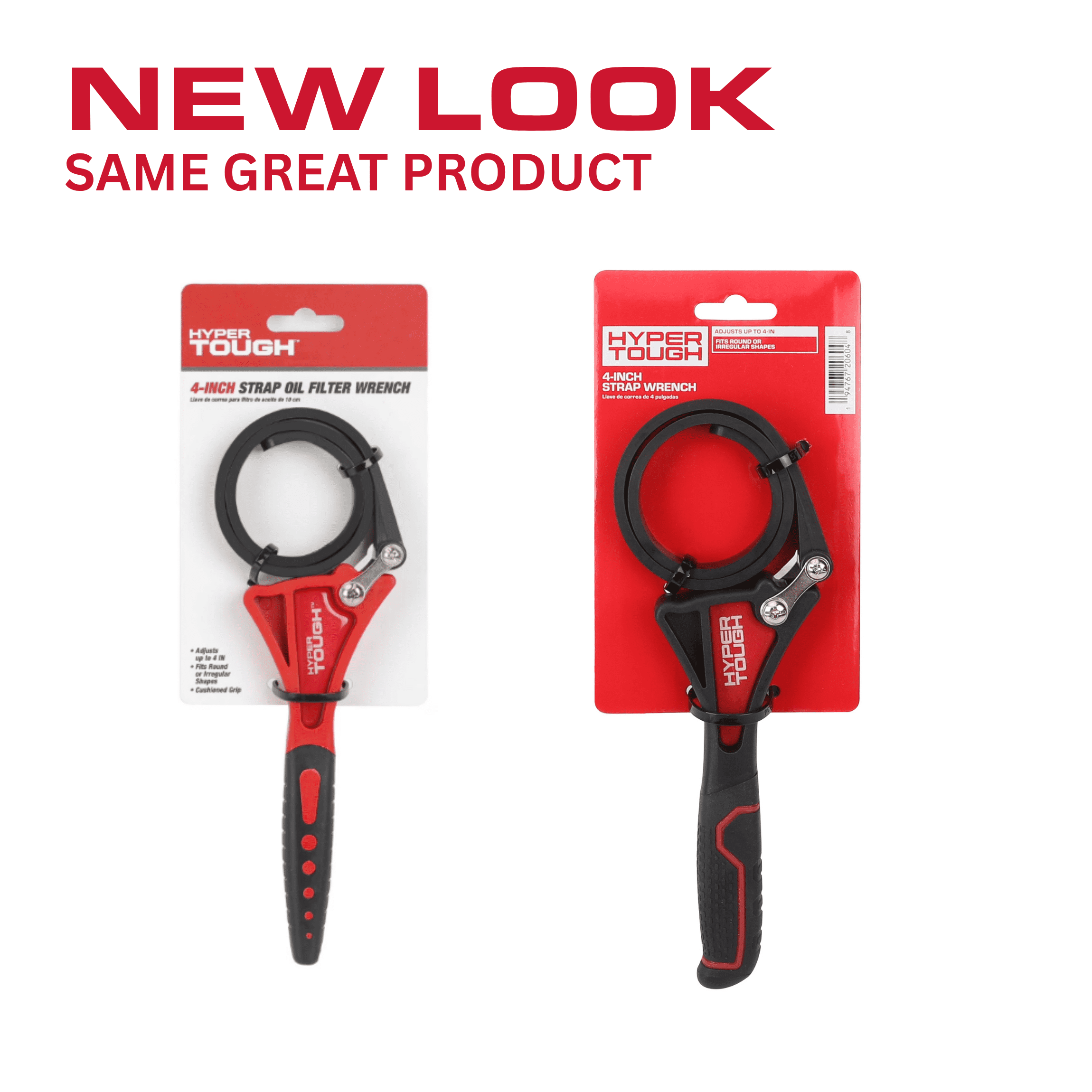 Hyper Tough Adjustable Strap Oil Filter Wrench, 1 to 4 inch, Heavy Duty, Scratch Free, Multipurpose