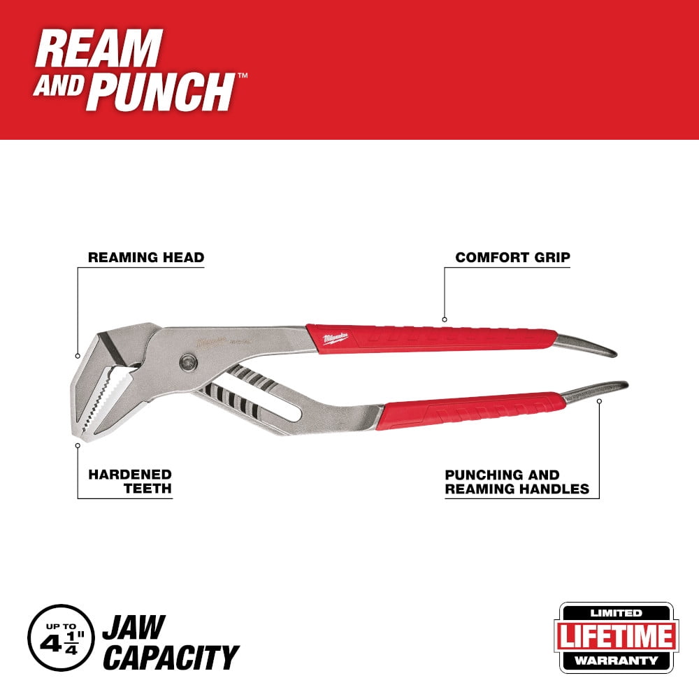 Milwaukee Tool 16 Comfort Grip Straight-Jaw Pliers