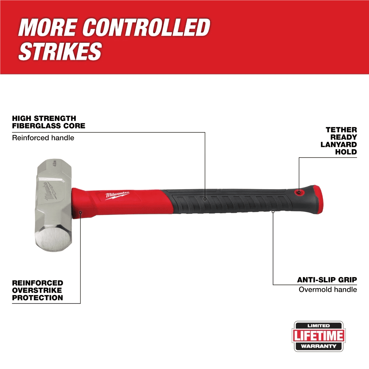 Milwaukee Tool 4lb Fiberglass Engineer Hammer