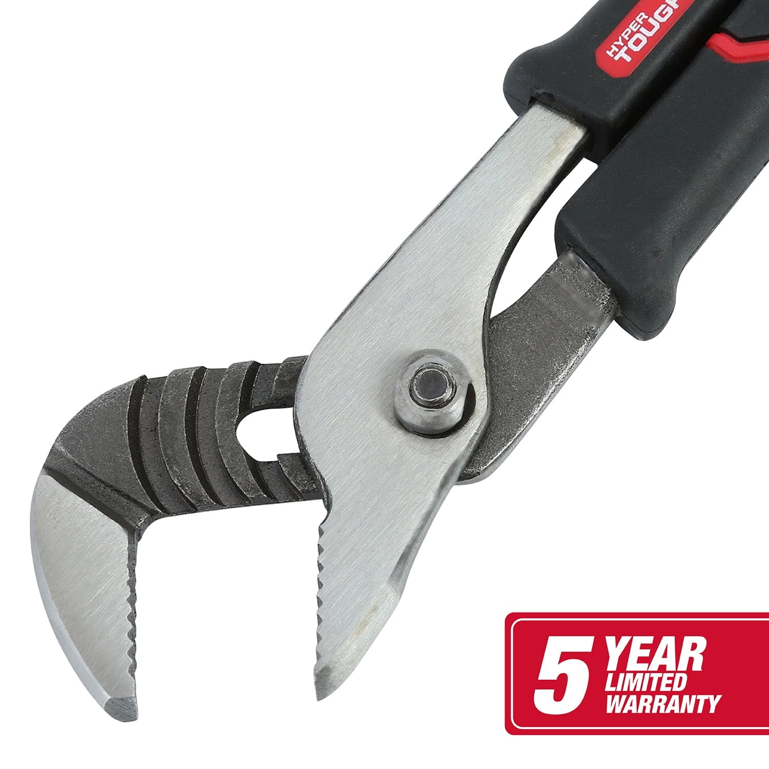 Hyper Tough 8-inch Groove Joint Pliers with Ergonomic Comfort Grips, Black 5368V