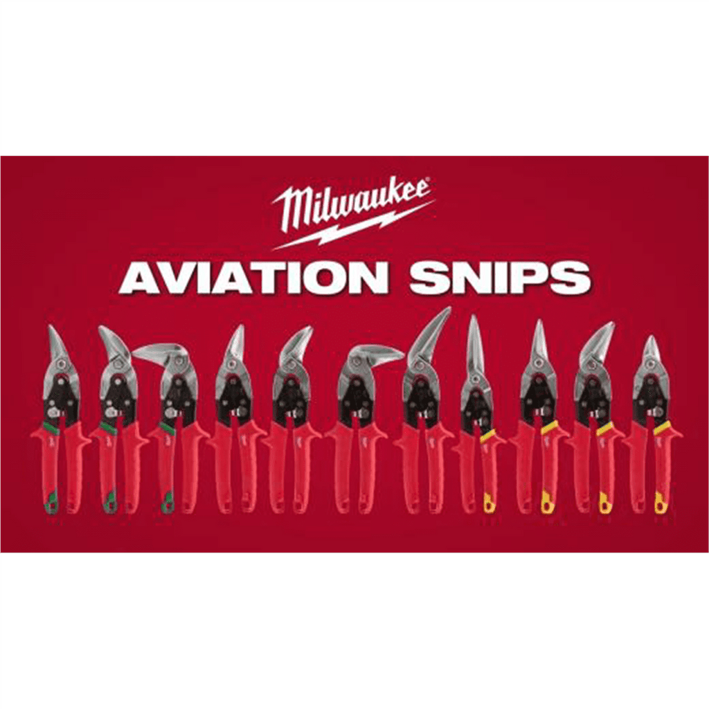 Milwaukee Tool Long Cut Offset Left Aviation Snips