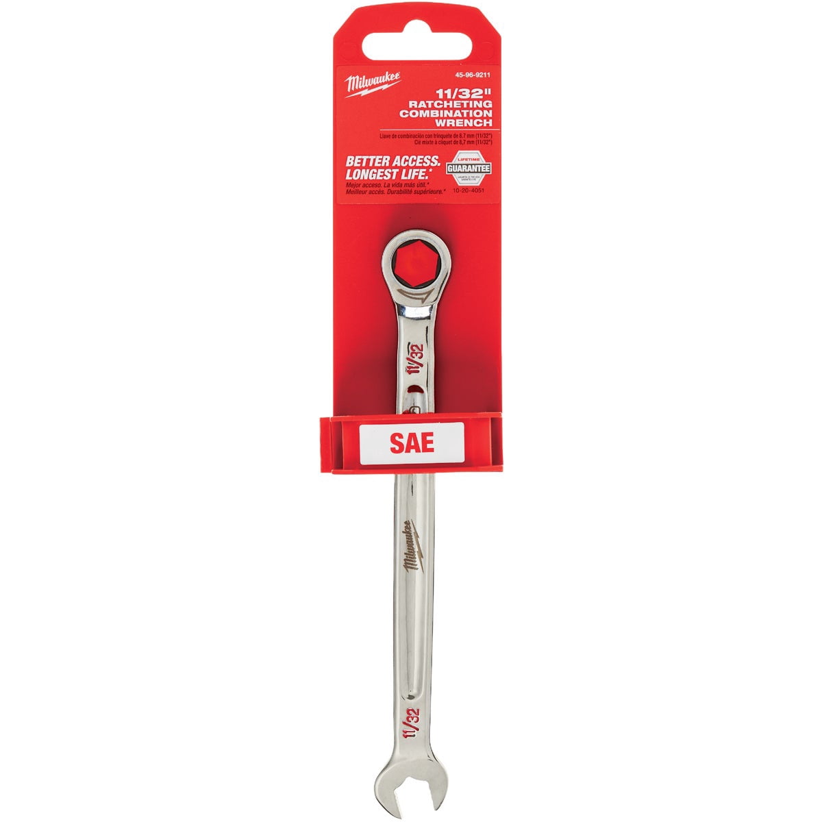 Milwaukee-45-96-9211 11/32 in. SAE Ratcheting Combination Wrench