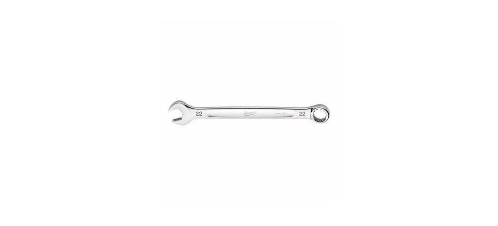 Milwaukee 45-96-9522 Combination Wrench, Metric, 22 mm Head, 11.61 in L, 12-Point, Steel, Chrome