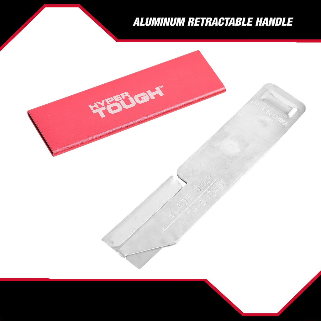 (2 pack) Hyper Tough Aluminum Retractable Box Cutter with 6 Blades