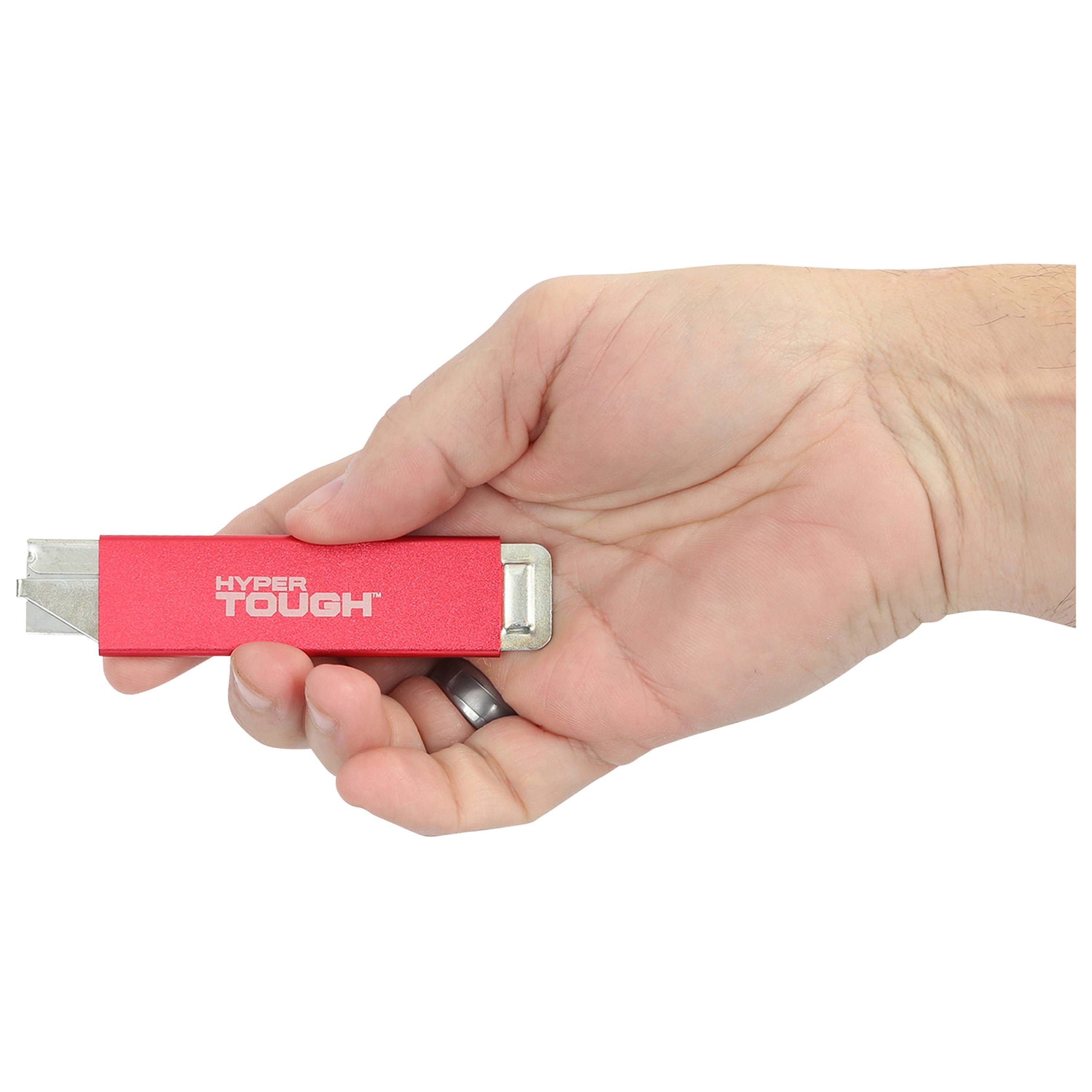 (2 pack) Hyper Tough Aluminum Retractable Box Cutter with 6 Blades