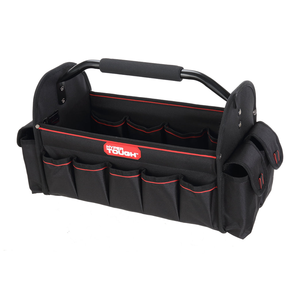 Hyper Tough 16-inch Open Top Tote with Soft Grip Handle