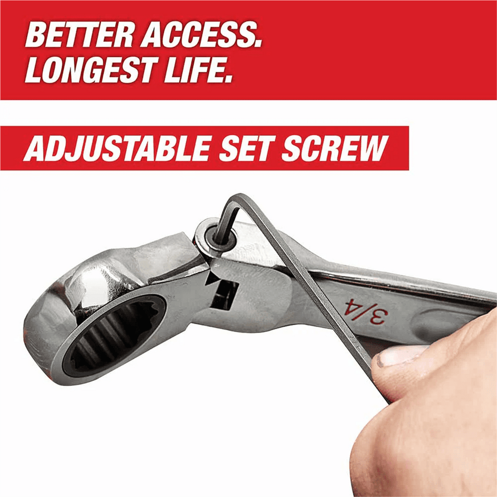 Milwaukee Tool 3/8 Flex Head Ratcheting Combination Wrench