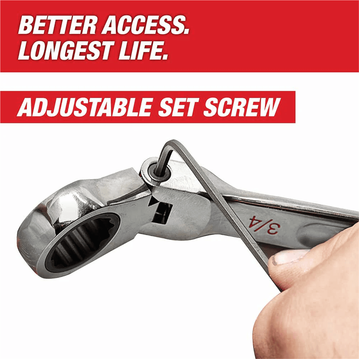 Milwaukee Tool 3/8 Flex Head Ratcheting Combination Wrench