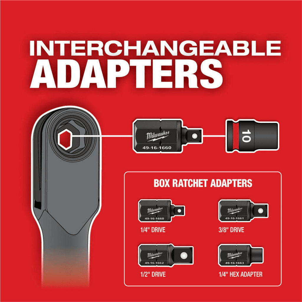 Milwaukee Tool INSIDER Box Ratchet 1/4 Anvil Adapter
