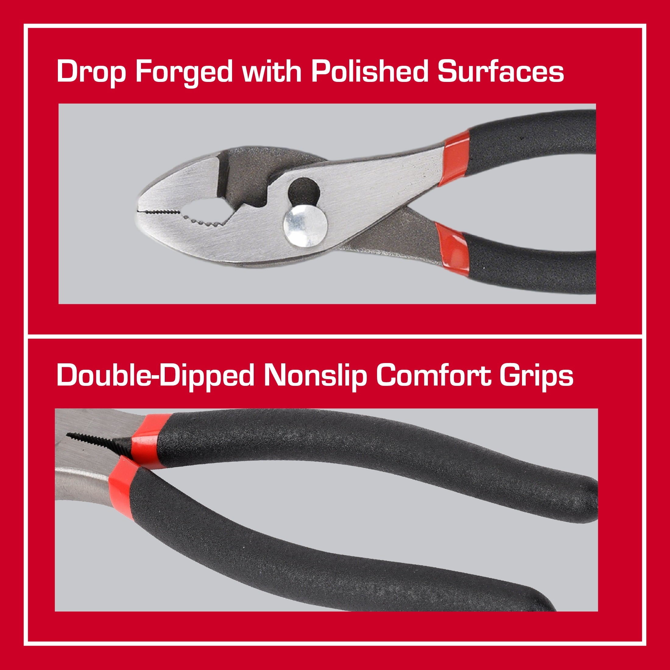 Hyper Tough 6-Piece Pliers Set with Non-Slip Grips