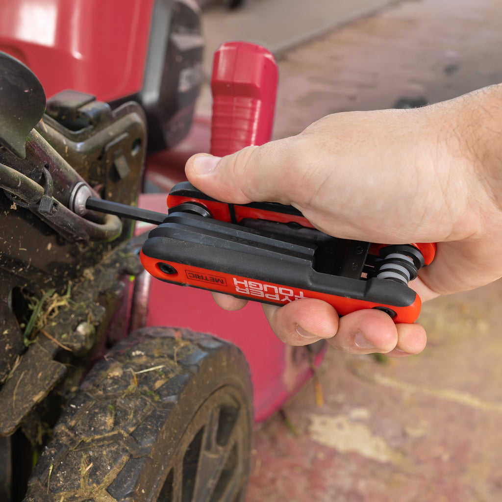 Hyper Tough Heavy-Duty Folding Metric Hex Key Set, 8 Pieces