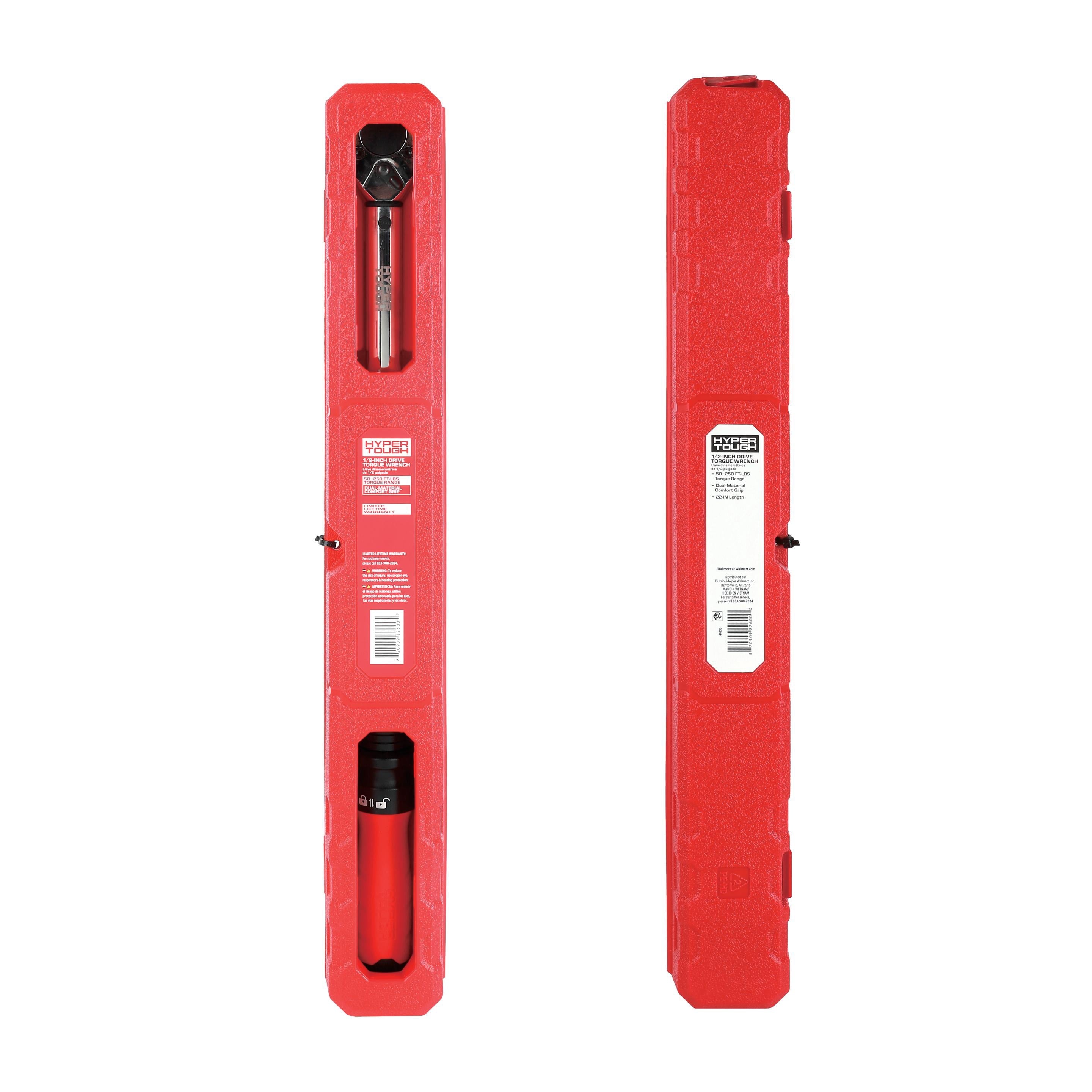 Hyper Tough 1/2-inch Heavy-Duty Torque Wrench, 50-250 ft-lbs