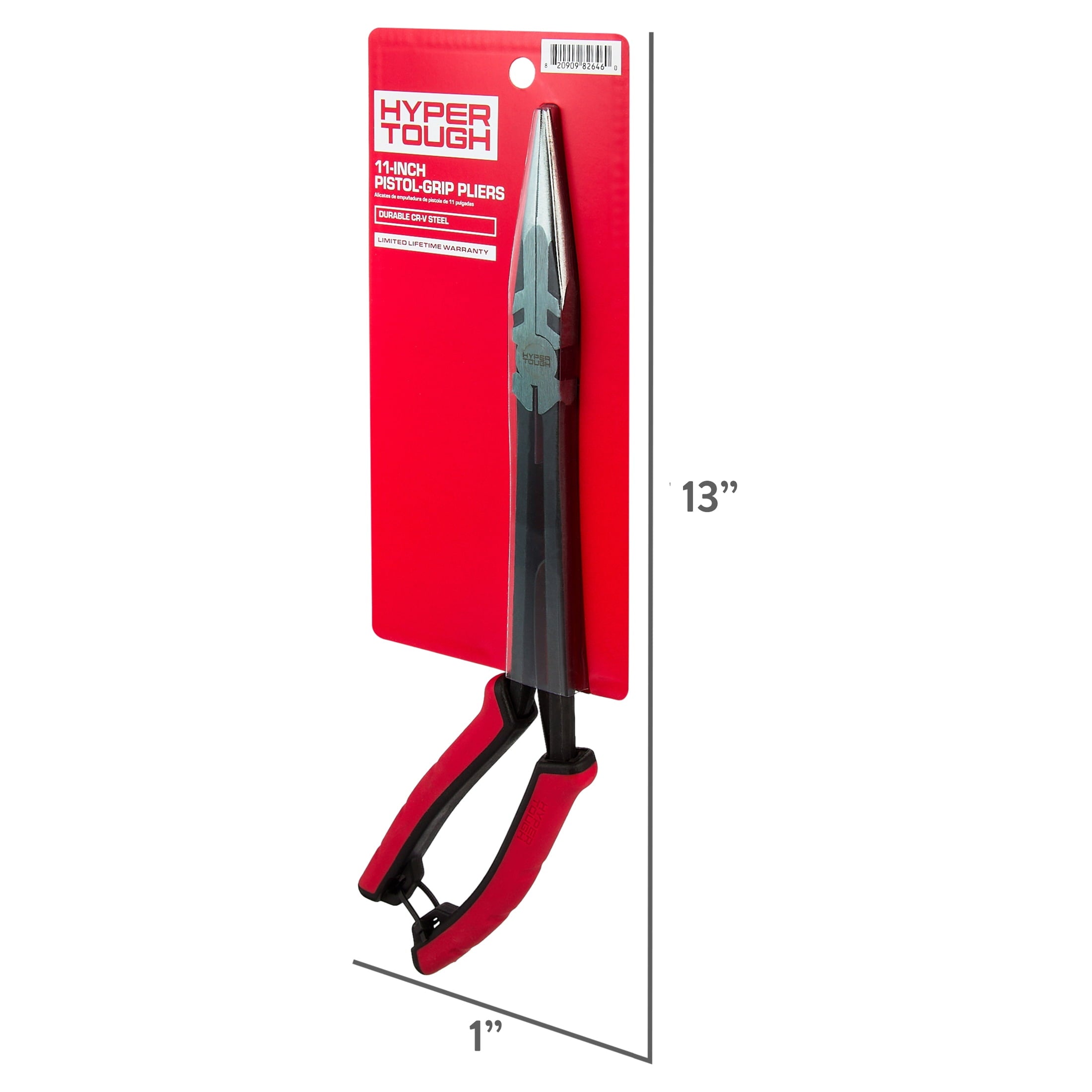 Hyper Tough  11-inch Pistol Grip Pliers with Dual Material Comfort Grips