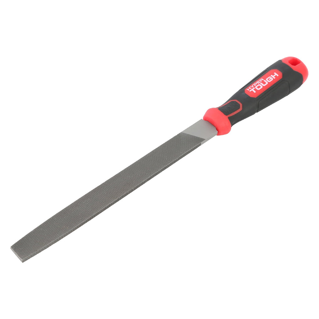 Hyper Tough 8-Inch Steel Mill Bastard File with Ergonomic Soft Grip, 2202V