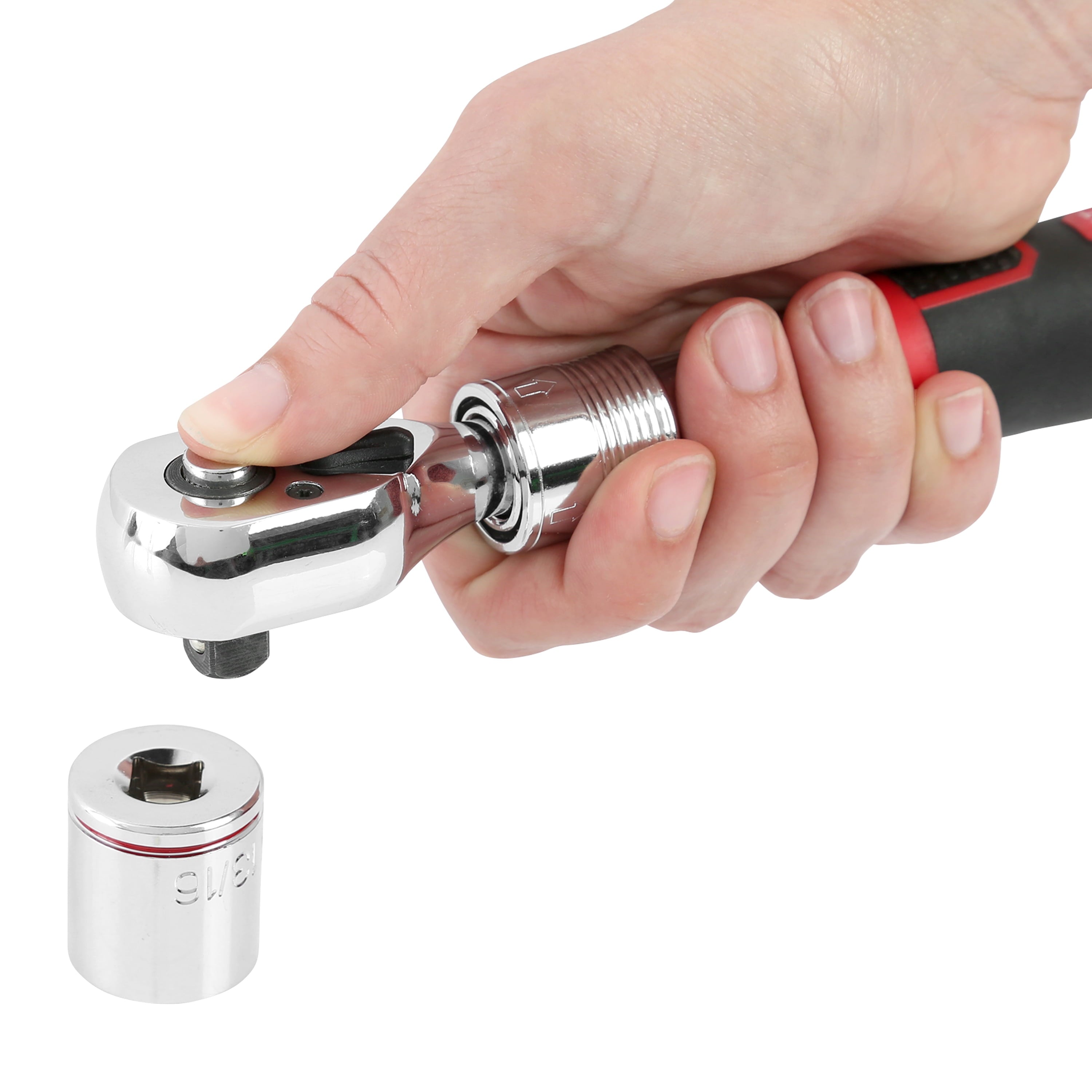 Hyper Tough Pear Head Ratchet Wrench with Extendable 12.5 inch Handle