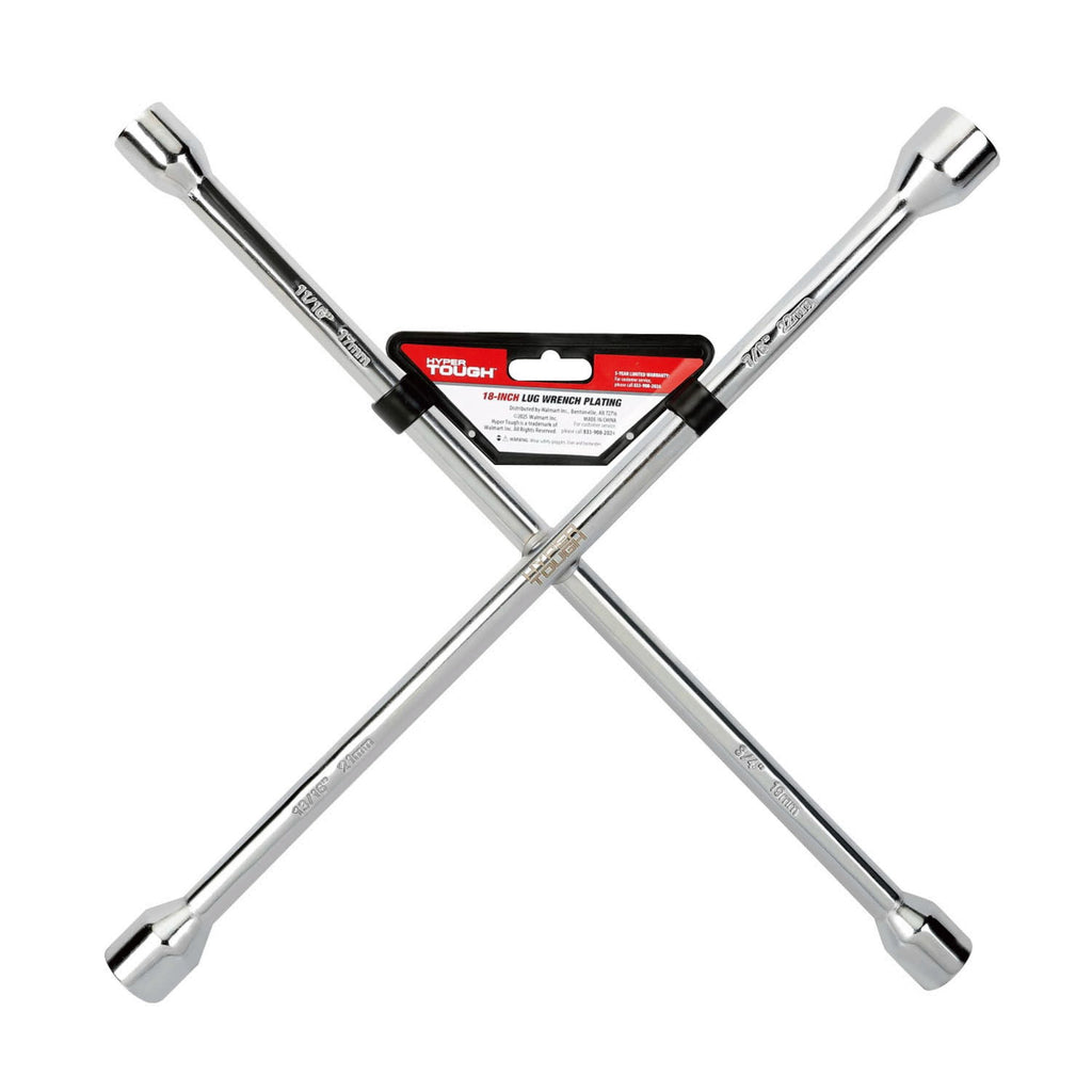 Hyper Tough 18-inch Lug Wrench with Plating for Tire Replacement