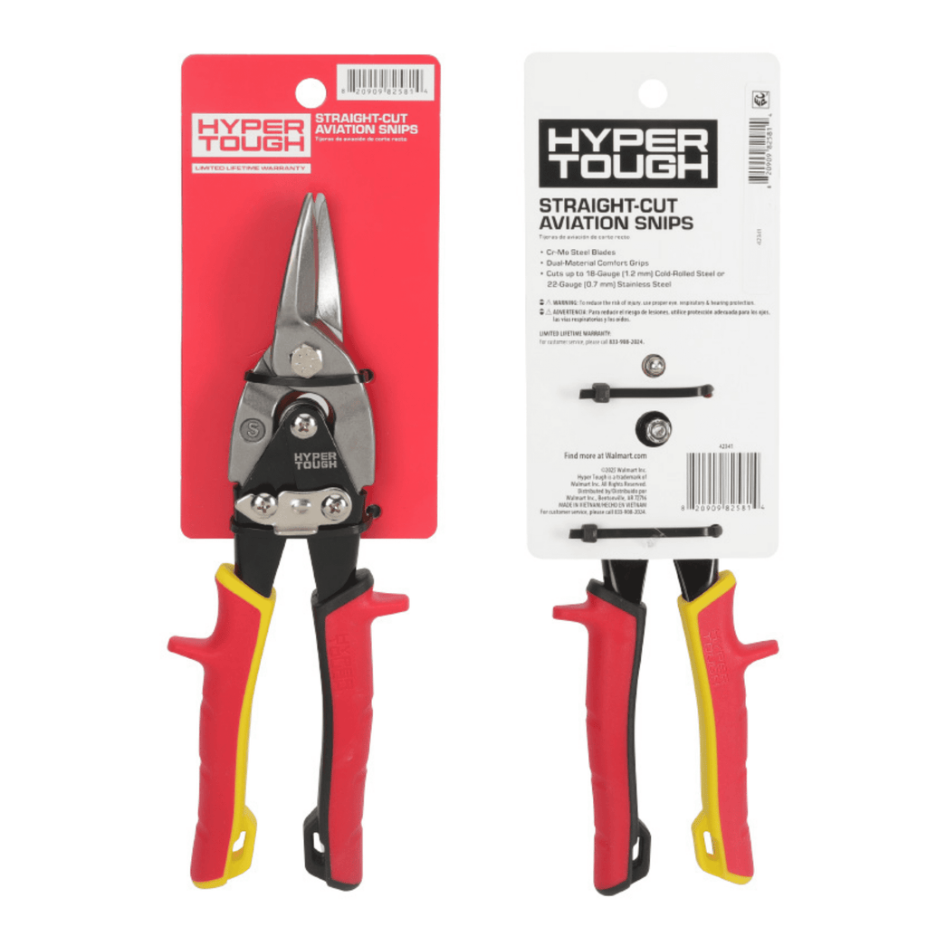 Hyper Tough Straight-Cut Aviation Snips with Cr-Mo Blades