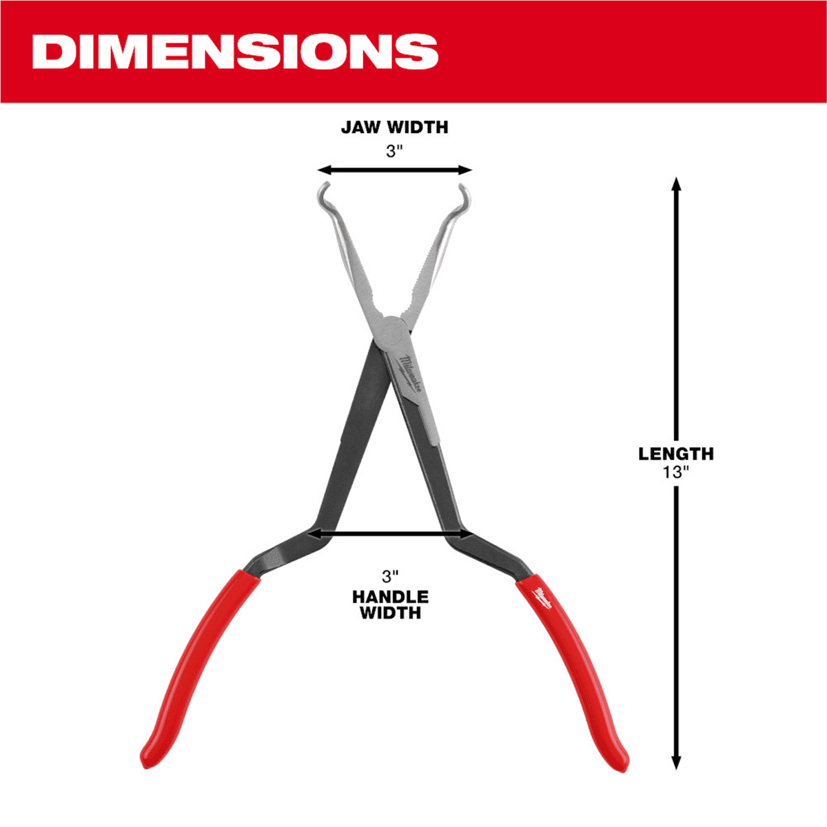 Milwaukee Tool 13 Long Reach Hose Grip Pliers -5/16