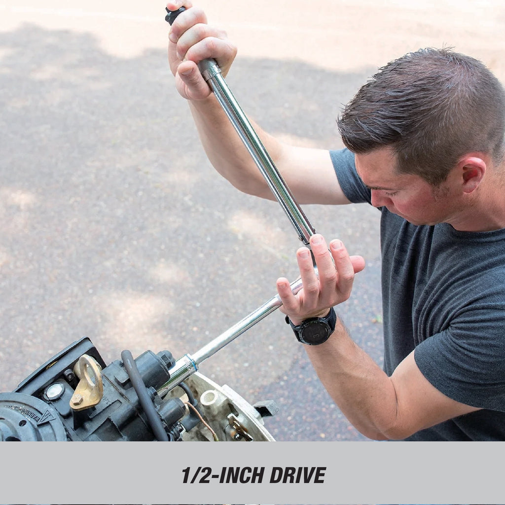 Hyper Tough Heavy Duty 1/2-inch Torque Wrench with Storage Case, 30-150 ft-lbs