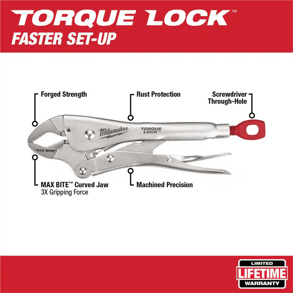 Milwaukee 48-22-3421 7 TORQUE LOCK Curved Jaw Locking Pliers