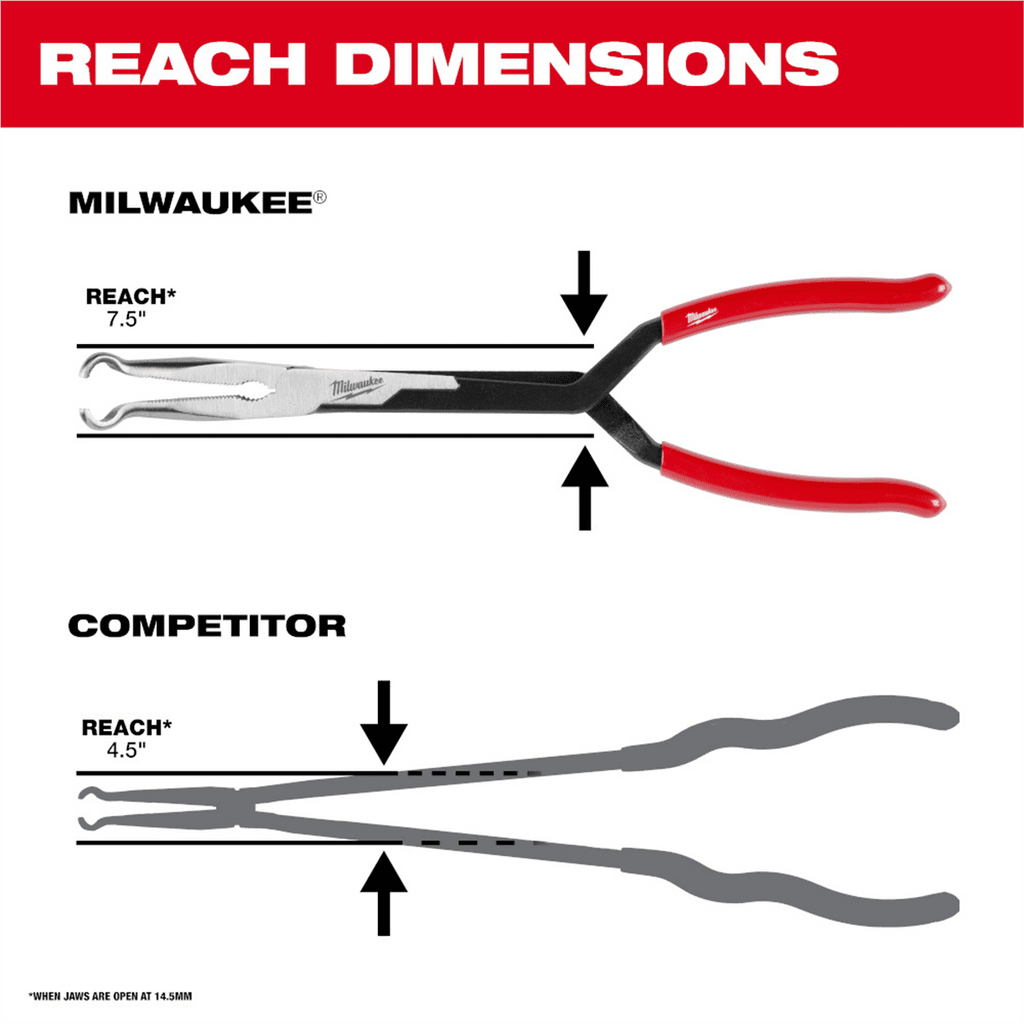 Milwaukee Tool 13 Long Reach Hose Grip Pliers -5/16