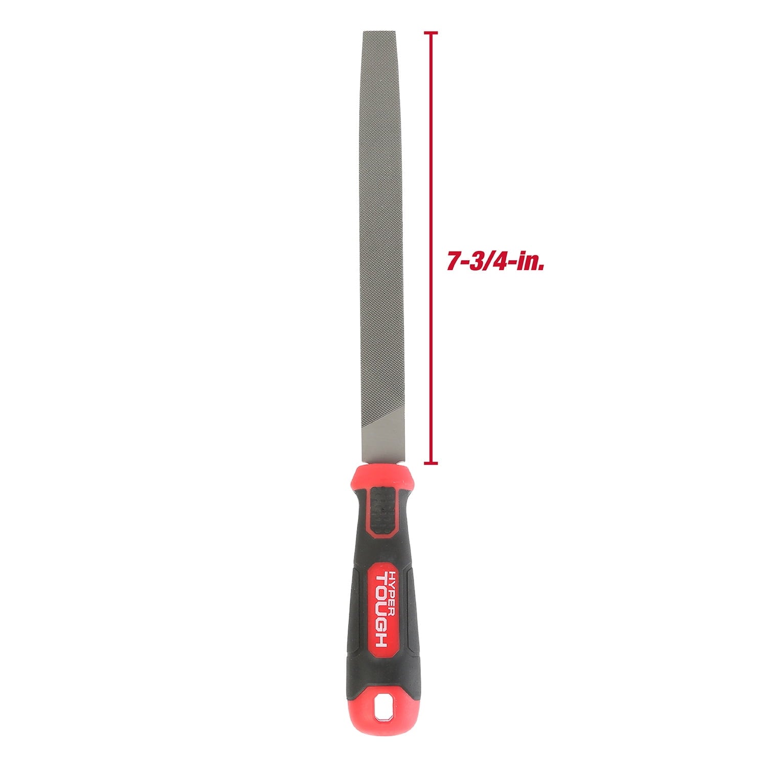 Hyper Tough 8-Inch Steel Mill Bastard File with Ergonomic Soft Grip, 2202V