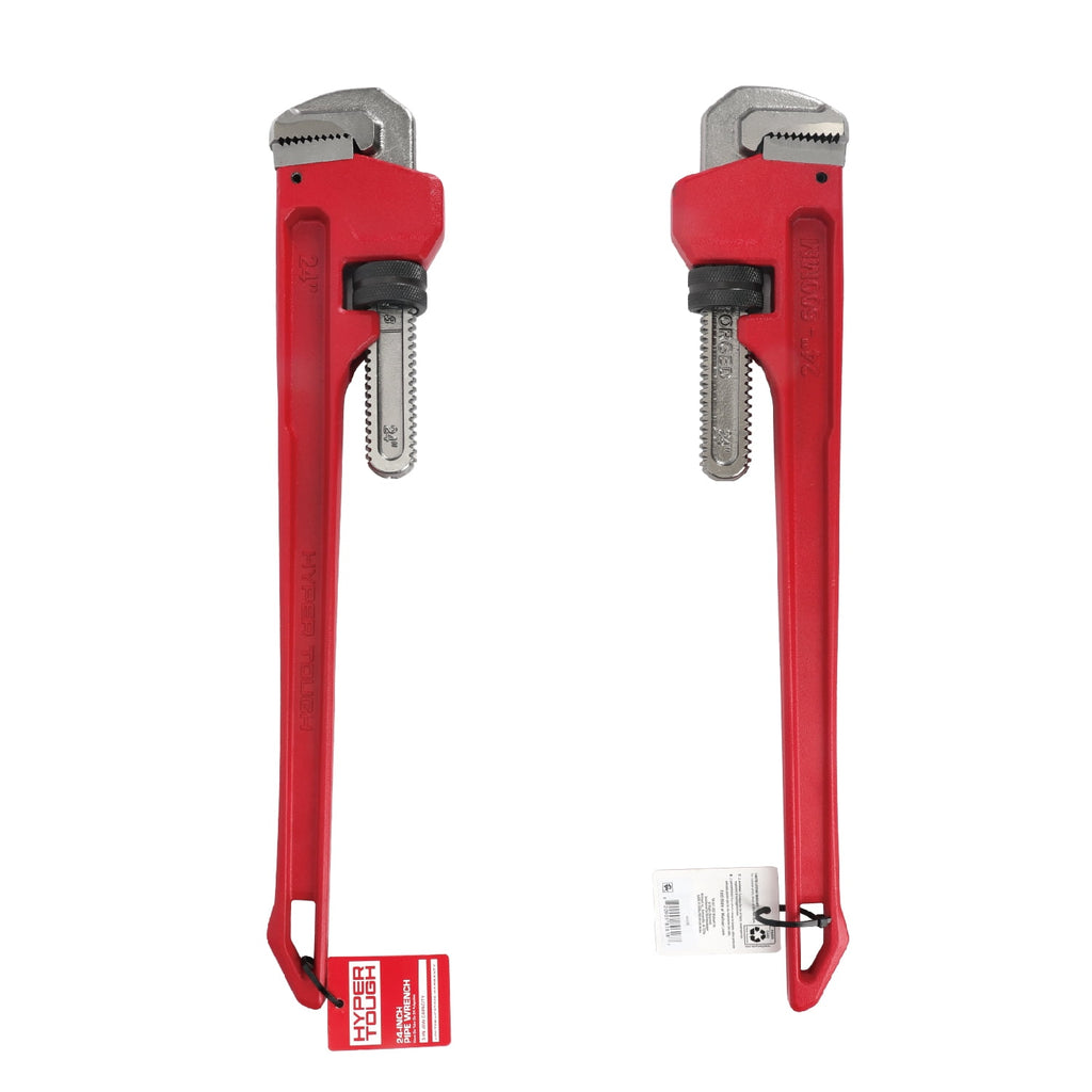 Hyper Tough 24-inch Heavy-Duty Pipe Wrench with 3-in. Jaw Capacity