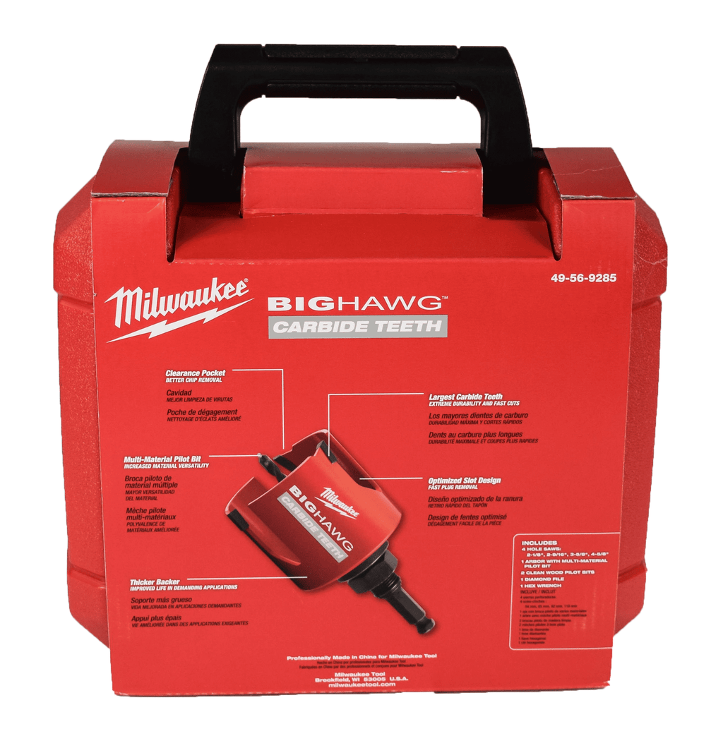 Milwaukee BIG HAWG Carbide Hole Saw Kit (8-Piece) 49-56-9285