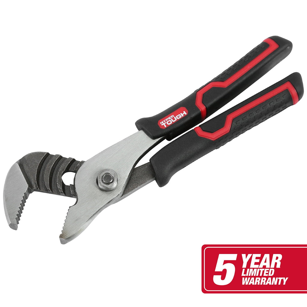 Hyper Tough 6-inch Groove Joint Pliers with Ergonomic Comfort Grips, Black 5576V