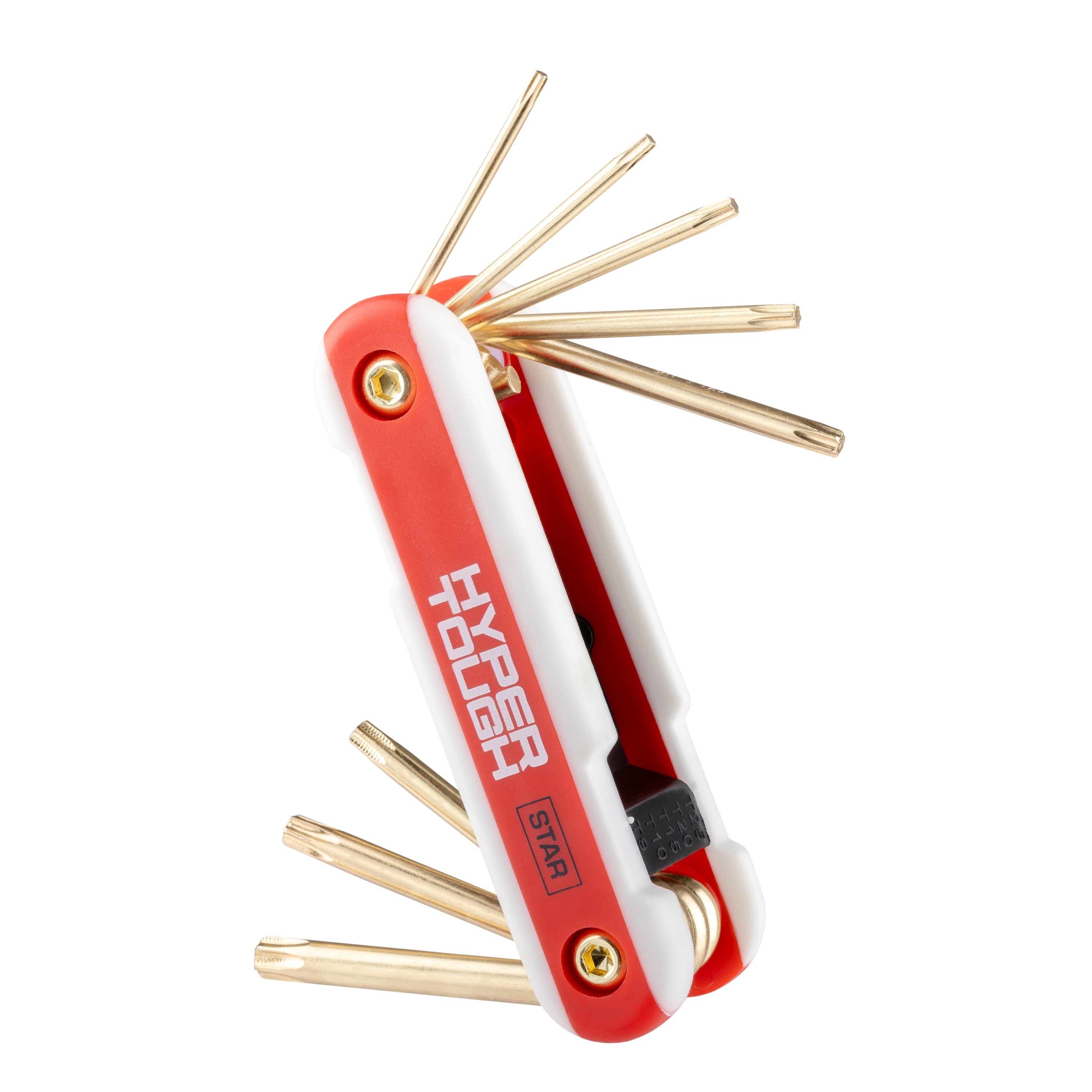 Hyper Tough Heavy-Duty Folding Star Hex Key Set, 8 Pieces