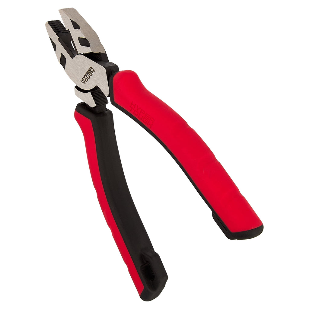 Hyper Tough 6-inch High Leverage Lineman Pliers with Dual Material Comfort Grips