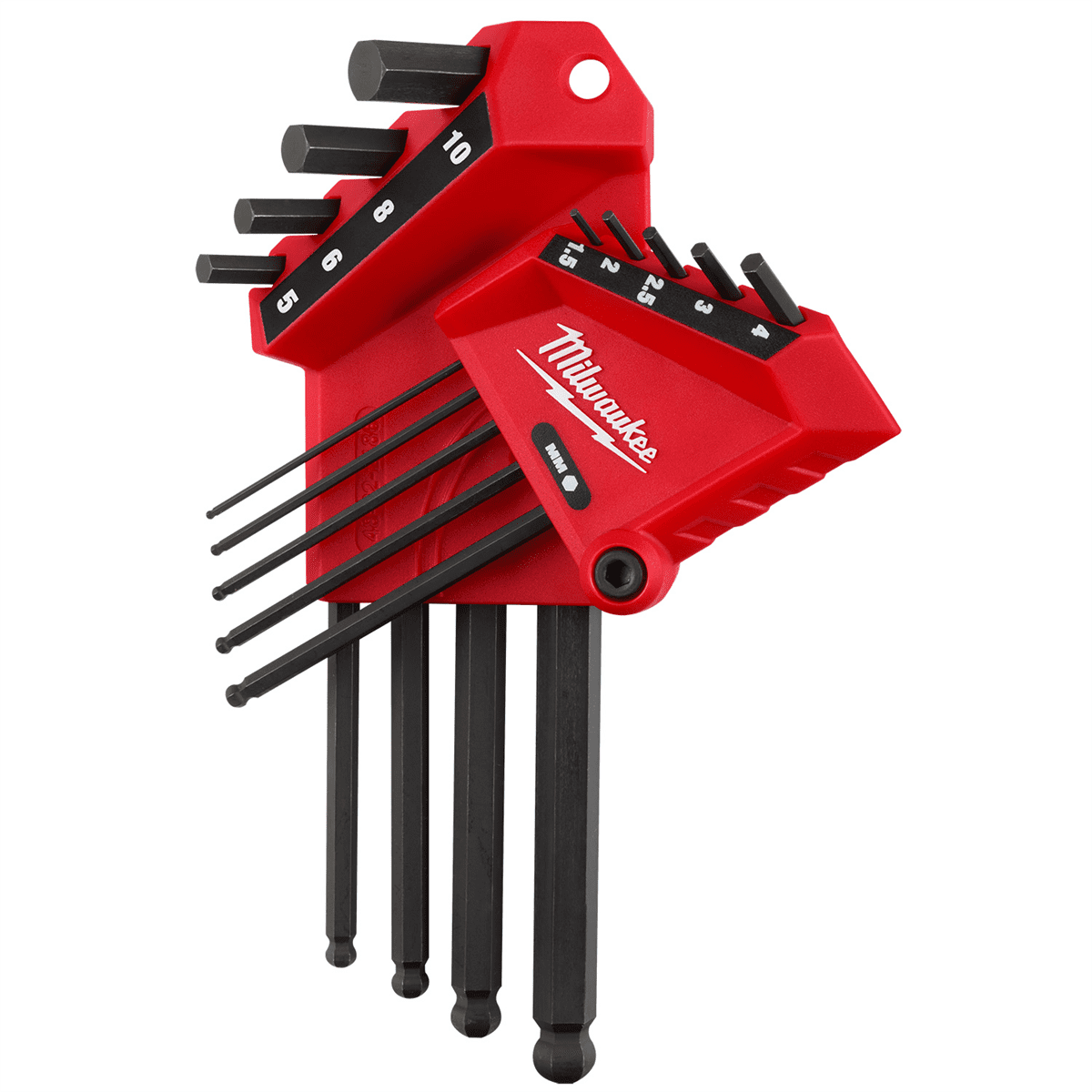 Milwaukee Tool 9-Key Ball End L-Style Hex Key Set - Metric