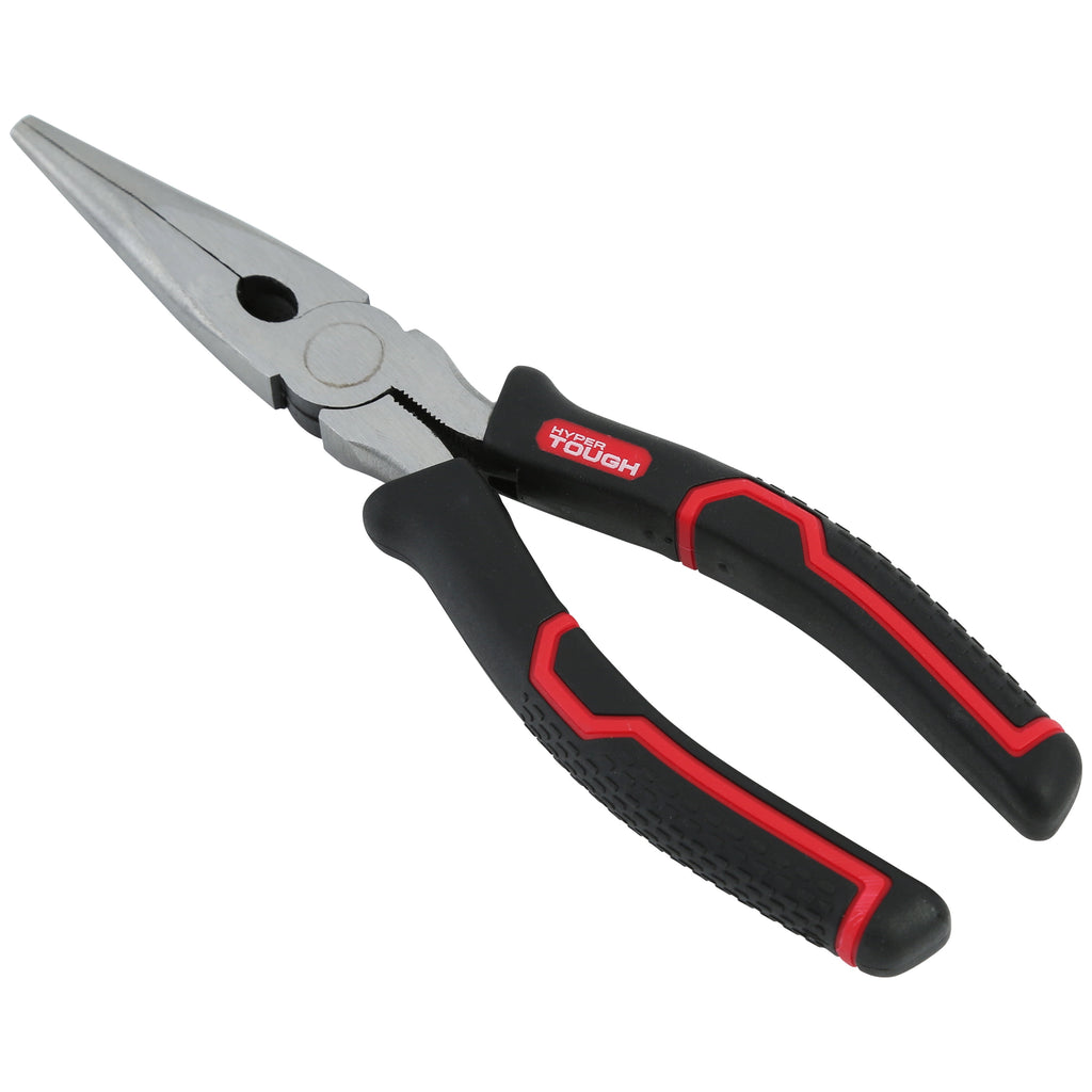 Hyper Tough 8-inch Long Nose Pliers with Ergonomic Comfort Grips, 5170V