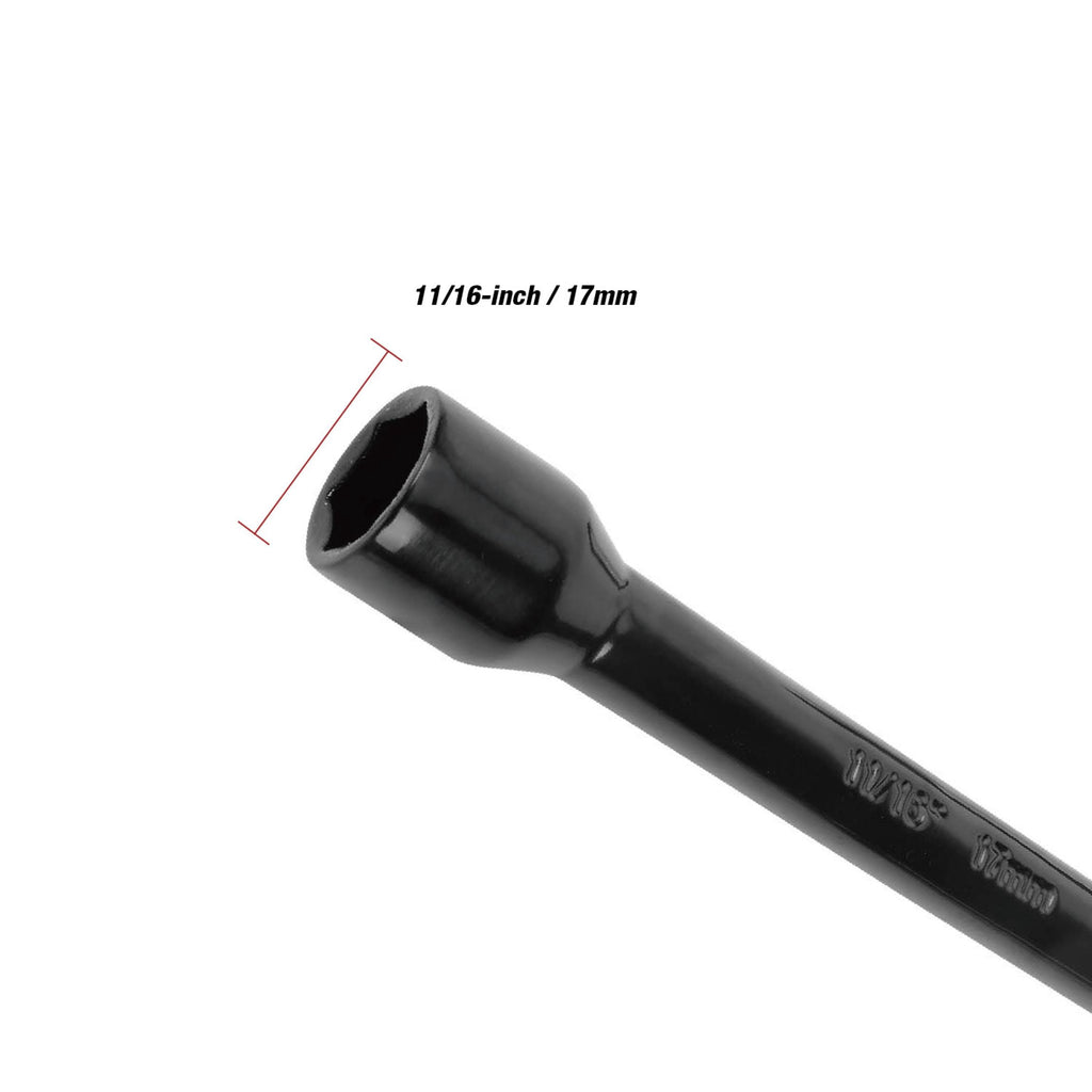 Hyper Tough 14-inch Powder Coated Lug Wrench for Tire Replacement