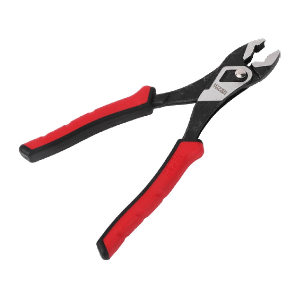 Hyper Tough 8-inch Push-button Slip-joint Pliers with Dual Material Comfort Grips