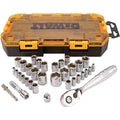 DEWALT Tough Box Tool Kit, 1/4 & 3/8 Drive Socket Set
