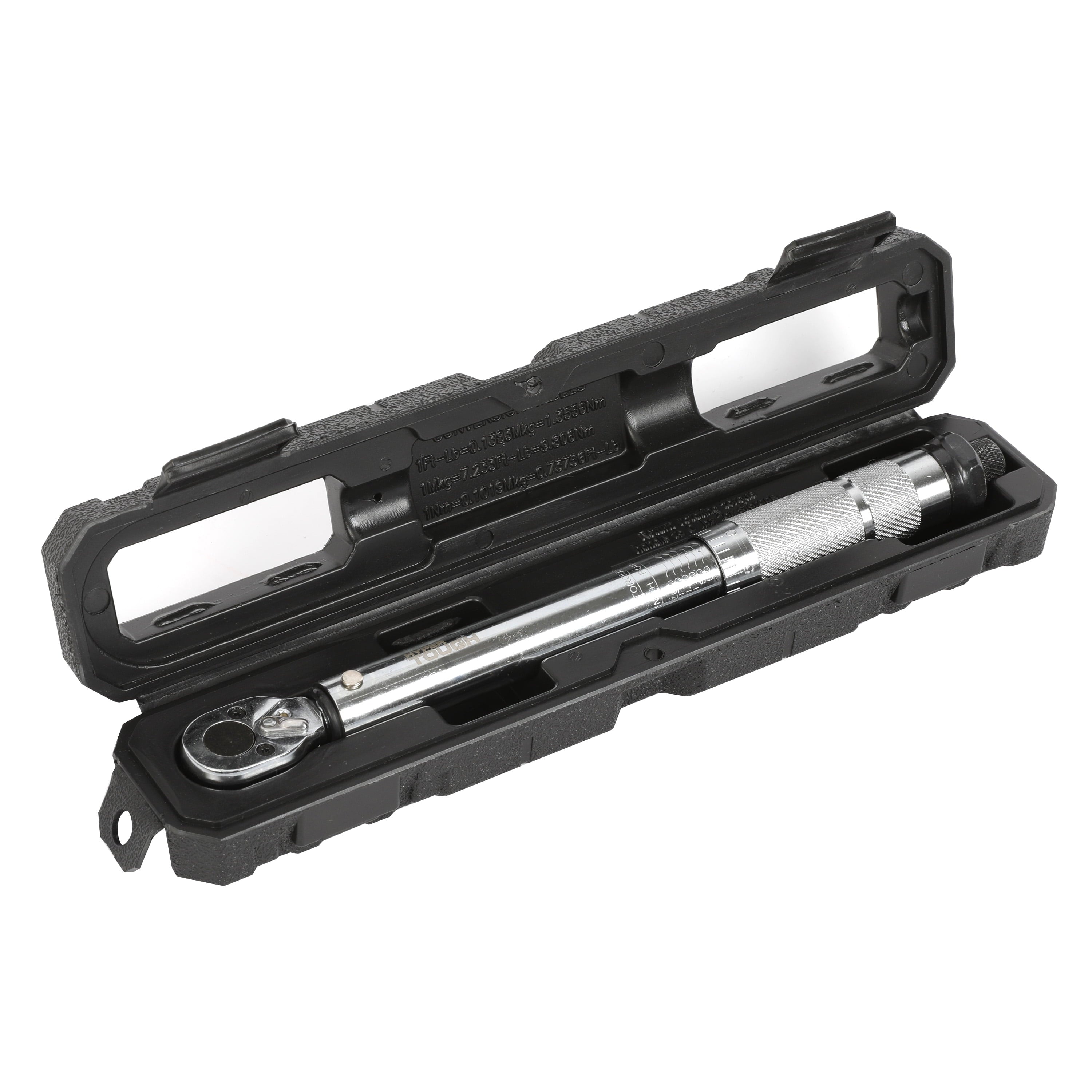 Hyper Tough 1/4-inch Drive Torque Wrench with Storage Case, 35-200 in-lbs