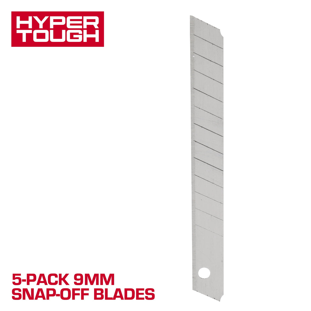 Hyper Tough 9 mm Snap-Off Blades, 5 Pack
