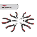 Hyper Tough 6-Piece Mini Pliers Set with Ergonomic Soft Grip Handles