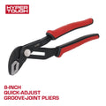 Hyper Tough 8-inch Quick Adjust Groove Joint Pliers