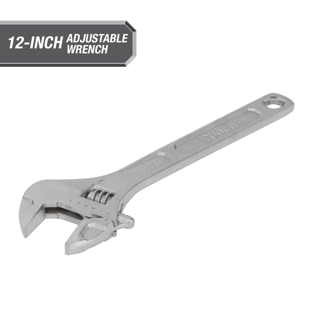Hyper Tough 12-inch Adjustable Wrench, 1-3/4-inch Jaw Capacity