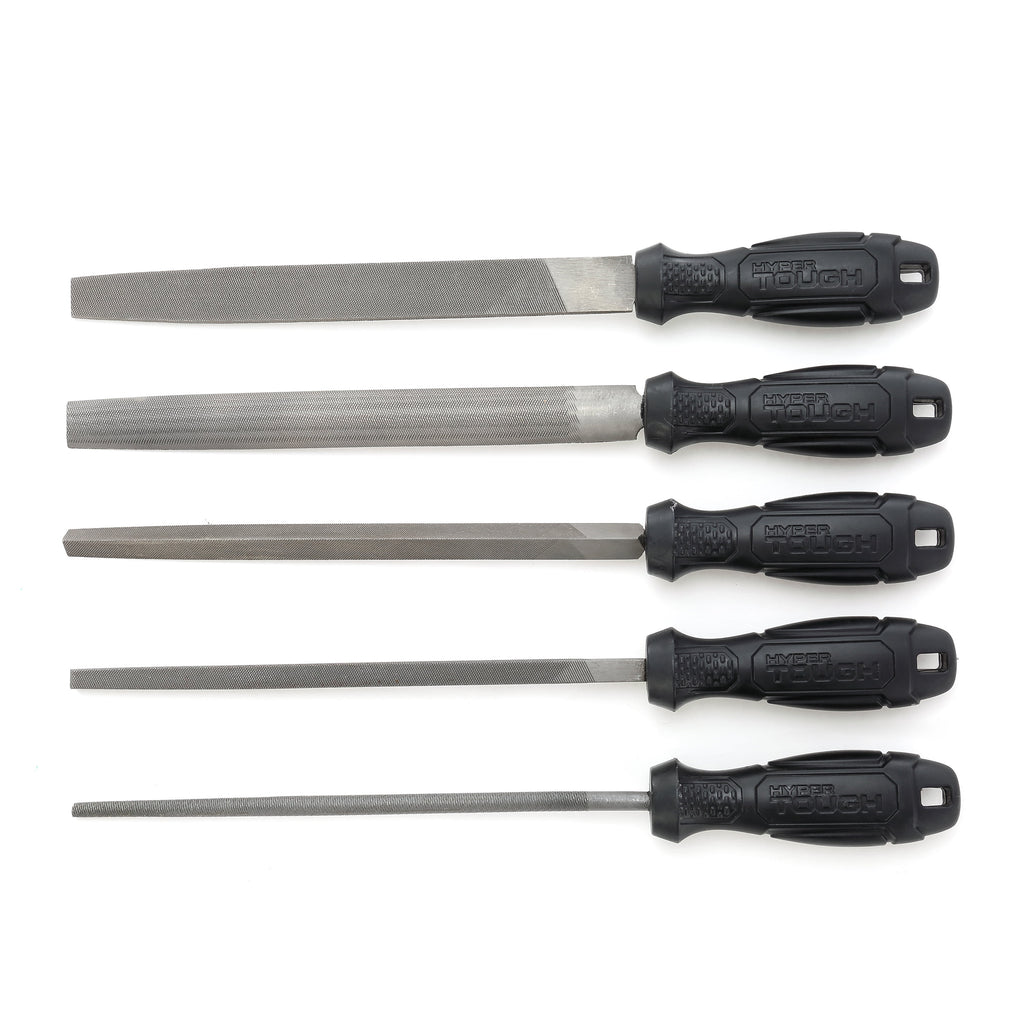 Hyper Tough 5-Piece 8-inch Hand File Set 8TR0028G, New Condition