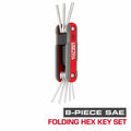 Hyper Tough Heavy-Duty Folding SAE Hex Key Set, 8 Pieces