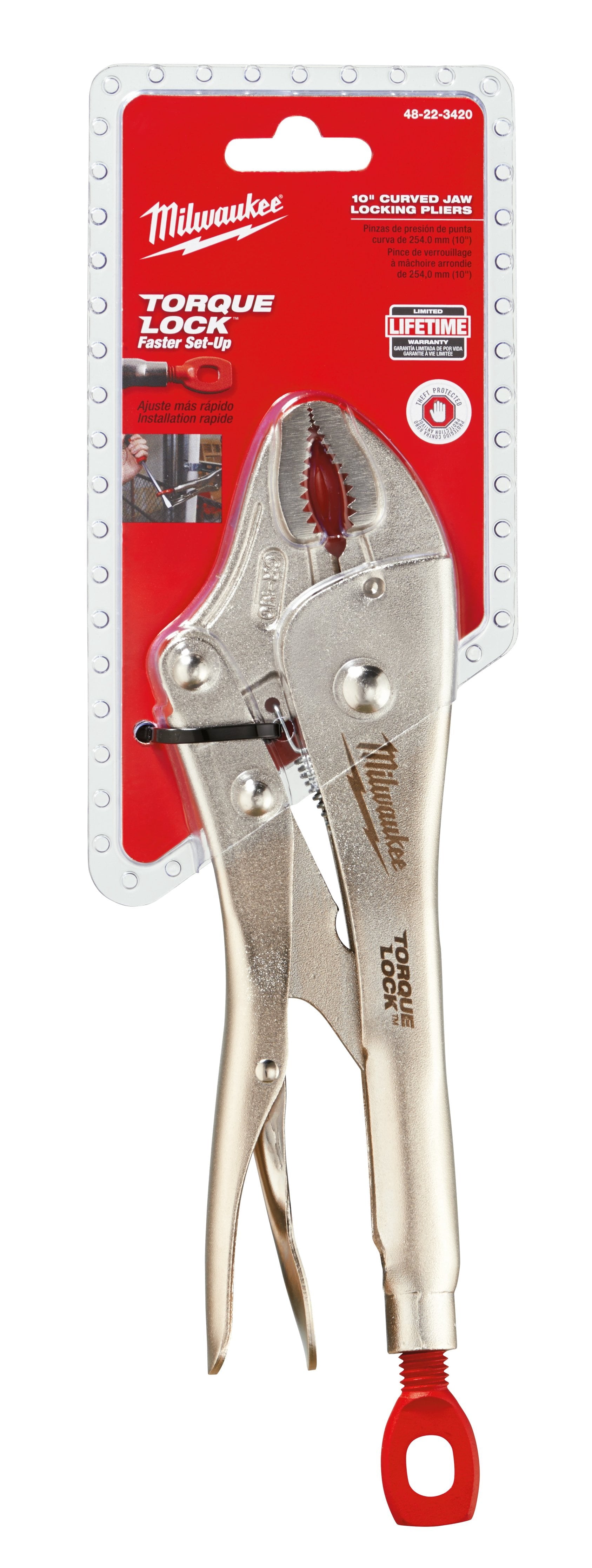 Milwaukee 48-22-3420 - Torque Lock 10 Curved Jaws Locking Pliers