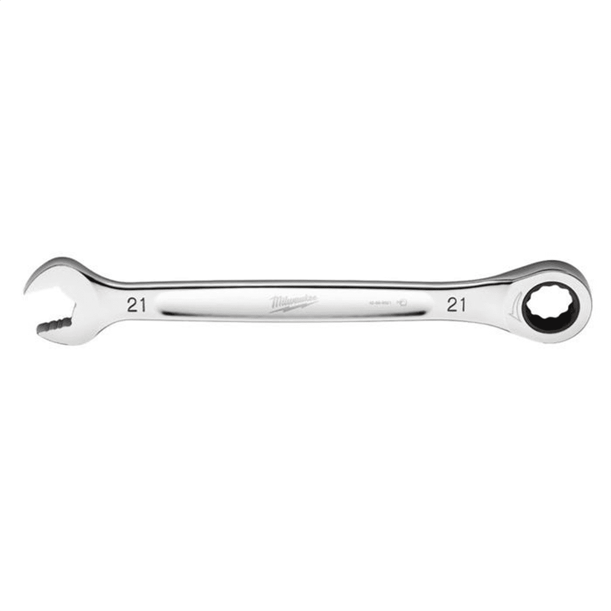 Milwaukee Tool 21MM Metric Ratcheting Combination Wrench, 12-Point, Steel, Chrome